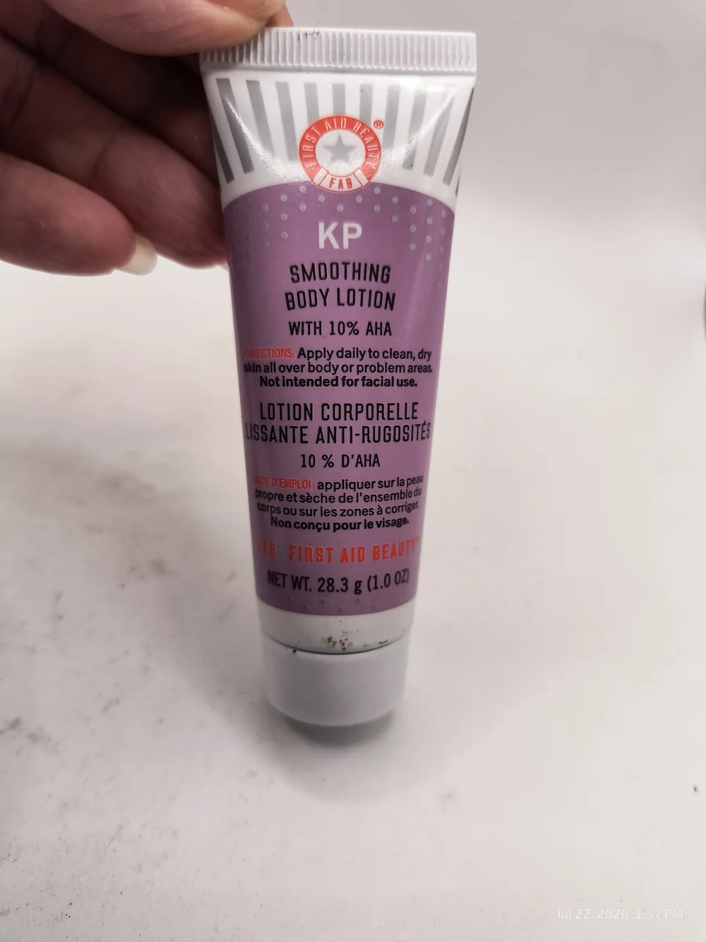 First Aid Beauty KP Bump Eraser Body Scrub 4oz Ingrown Hair Pads + Free Lotion